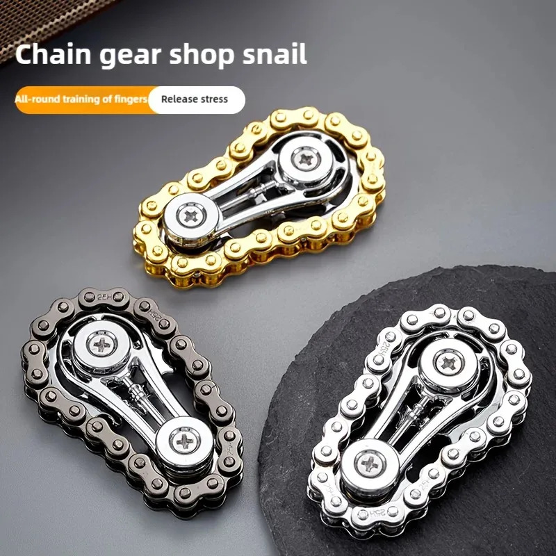 Chain Sprocket Set - Sprocket Flywheel Fingertip Gyro Fidget Spinner